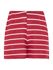 Yours Curve Red Limited Crochet Stripe Shorts - Image 5 of 5