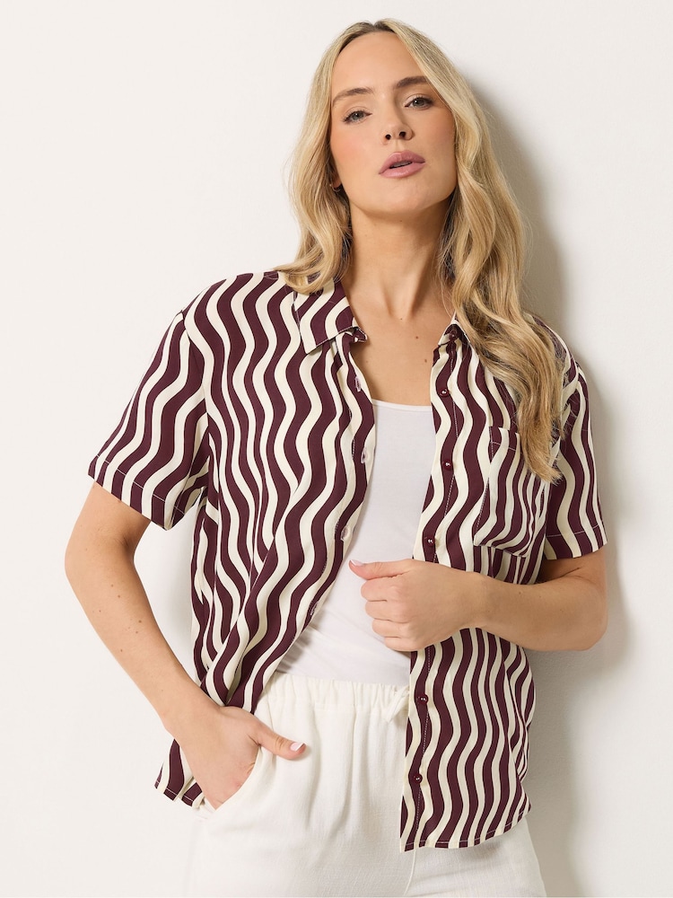 Long Tall Sally Red Squiggle Print Shirt - Image 1 of 6
