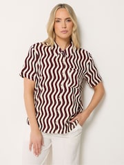 Long Tall Sally Red Squiggle Print Shirt - Image 2 of 6