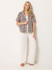 Long Tall Sally Red Squiggle Print Shirt - Image 3 of 6