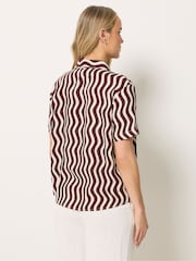 Long Tall Sally Red Squiggle Print Shirt - Image 4 of 6