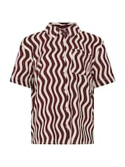 Long Tall Sally Red Squiggle Print Shirt - Image 6 of 6