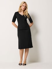 M&Co Black Notch Neck Dress - Image 2 of 5
