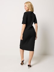 M&Co Black Notch Neck Dress - Image 3 of 5