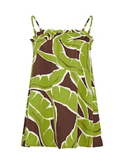 Long Tall Sally Green/Brown Palm Print Cami - Image 5 of 5