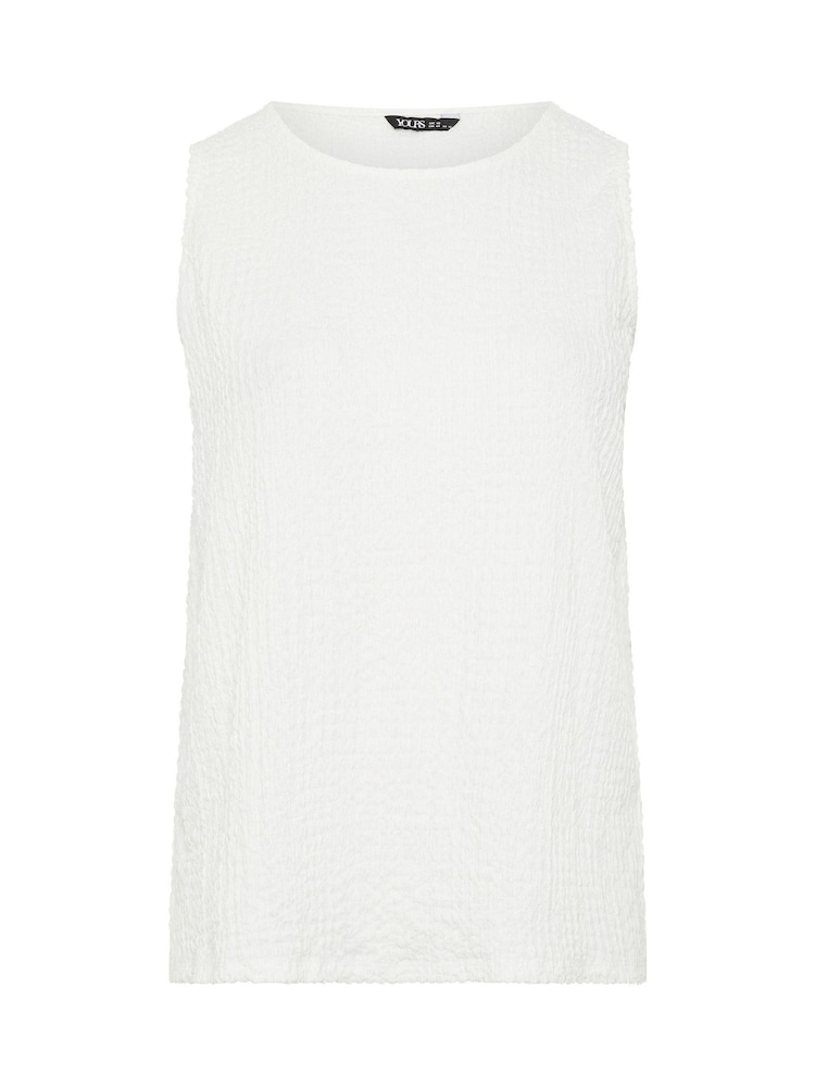 Yours Curve White Bubble Textured Vest - Image 5 of 5