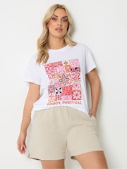 Yours Curve Natural Pocket Detail Jogger Shorts - Image 1 of 5