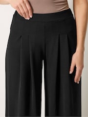 Long Tall Sally Black Palazzo Pleated Trousers - Image 4 of 5