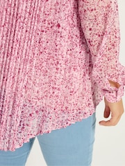Yours Curve Pink Pleated Back Shirt - Image 5 of 6