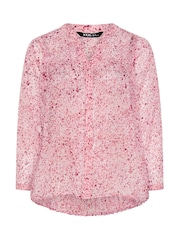 Yours Curve Pink Pleated Back Shirt - Image 6 of 6