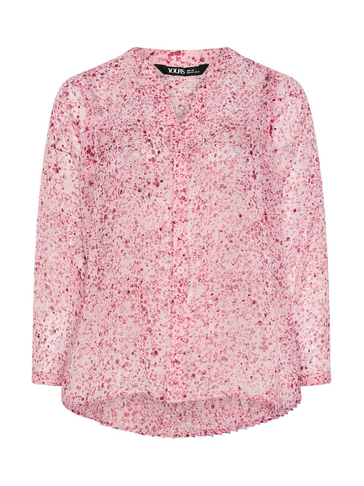 Yours Curve Pink Pleated Back Shirt - Image 6 of 6 Yours Curve Pink Pleated Back Shirt - Image 6 of 6