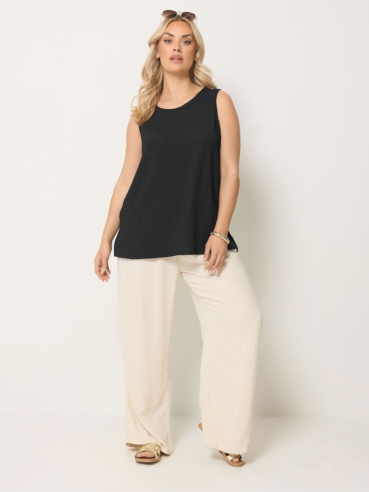 Yours Curve Black Bubble Textured Vest - Image 2 of 5