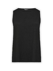 Yours Curve Black Bubble Textured Vest - Image 5 of 5