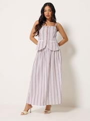 PixieGirl Petite Red Stripe Button Through Cami - Image 2 of 5