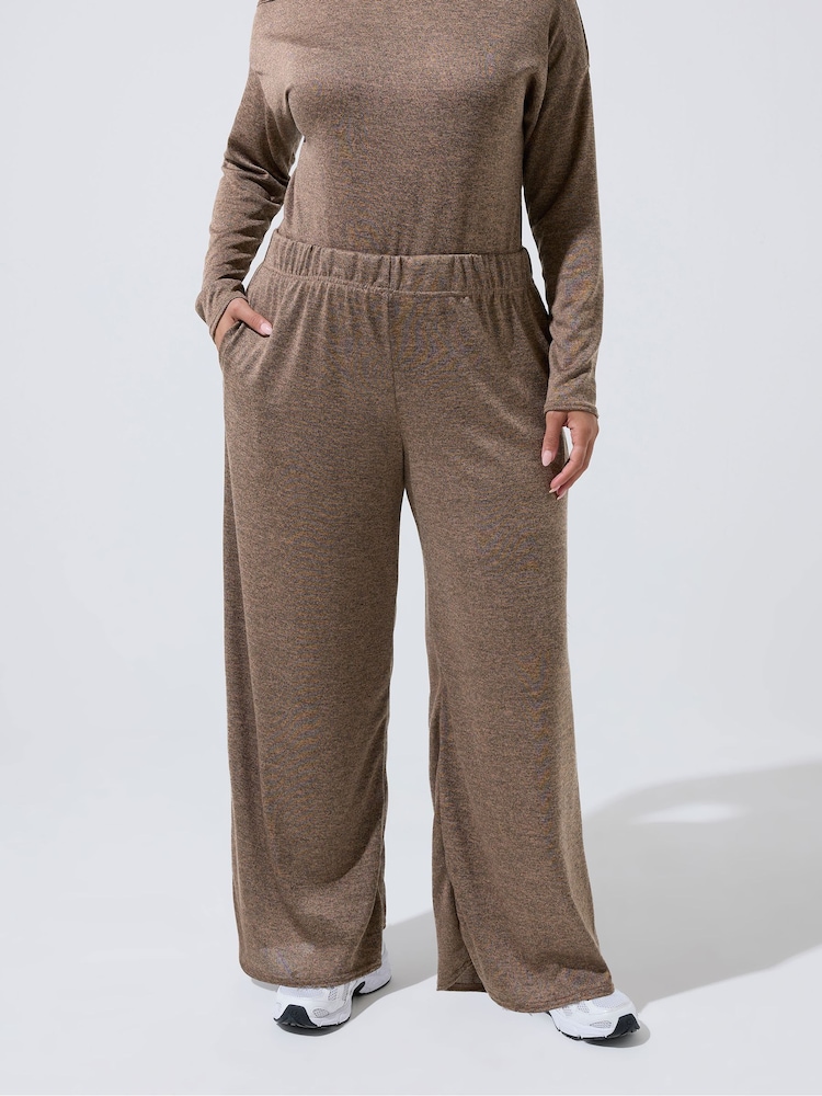 Yours Curve Brown Limited Slouch Trousers - Image 2 of 5