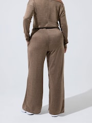 Yours Curve Brown Limited Slouch Trousers - Image 3 of 5