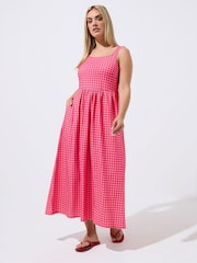Yours Curve Pink Limited Strappy Dress - Image 1 of 5