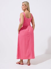Yours Curve Pink Limited Strappy Dress - Image 2 of 5