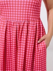 Yours Curve Pink Limited Strappy Dress - Image 4 of 5