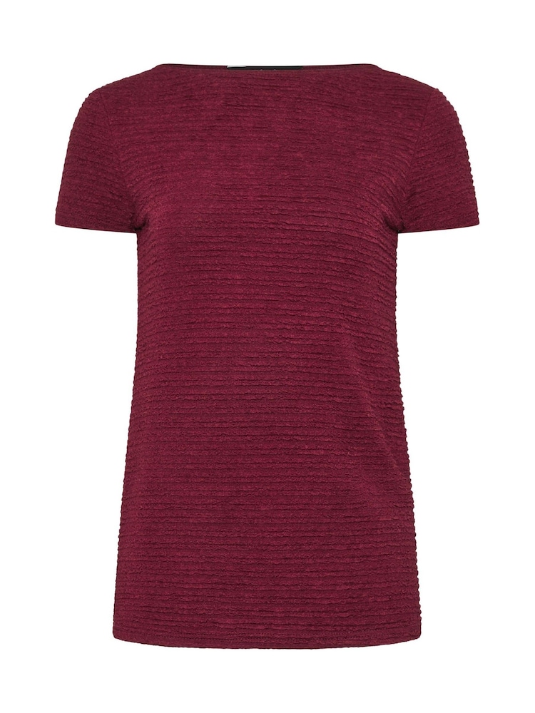 Long Tall Sally Red Textured Slash Neck Top - Image 5 of 5 Long Tall Sally Red Textured Slash Neck Top - Image 5 of 5