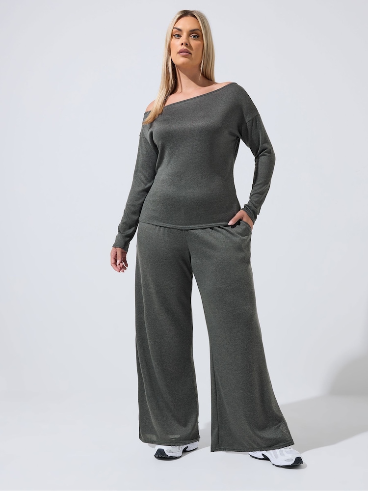 Yours Curve Black Limited Slouch Trousers - Image 1 of 5