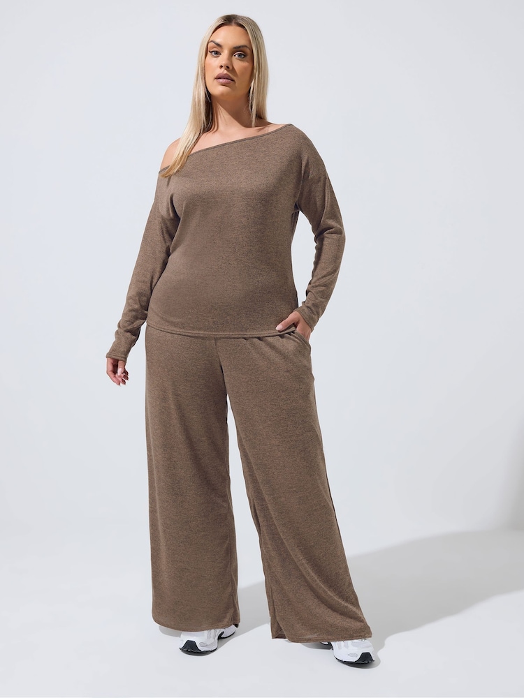 Yours Curve Natural Limited Off Shoulder Slouch Top - Image 2 of 5