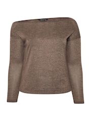 Yours Curve Natural Limited Off Shoulder Slouch Top - Image 5 of 5