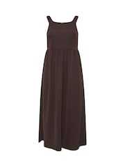 Yours Curve Brown Limited Strappy Dress With Pockets - Image 5 of 5