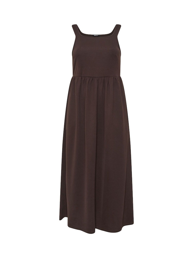 Yours Curve Brown Limited Strappy Dress With Pockets - Image 5 of 5 Yours Curve Brown Limited Strappy Dress With Pockets - Image 5 of 5