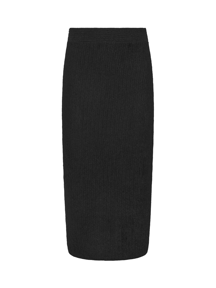 Long Tall Sally Black Textured Midi Skirt - Image 6 of 6 Long Tall Sally Black Textured Midi Skirt - Image 6 of 6
