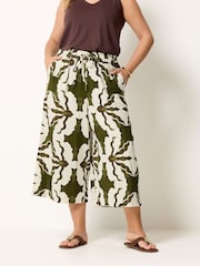 Yours Curve Green Culottes - Image 1 of 5