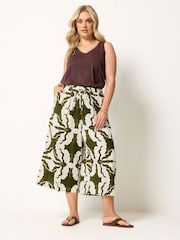 Yours Curve Green Culottes - Image 2 of 5