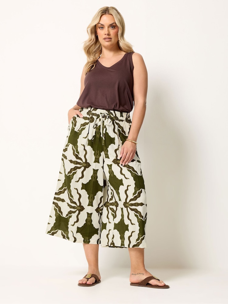 Yours Curve Green Culottes - Image 2 of 5 Yours Curve Green Culottes - Image 2 of 5