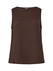 Yours Curve Brown Bubble Textured Vest - Image 5 of 5