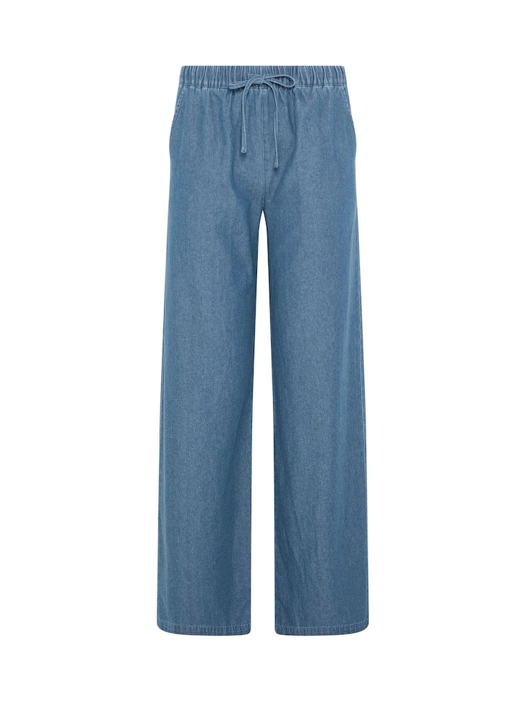Long Tall Sally Blue Wide Leg Pull On Jeans - Image 5 of 5 Long Tall Sally Blue Wide Leg Pull On Jeans - Image 5 of 5