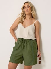 Verde - Yours Curve Crochet Drawstring Shorts - Imagen 1 de 5
