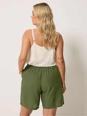 Verde - Yours Curve Crochet Drawstring Shorts - Imagen 3 de 5