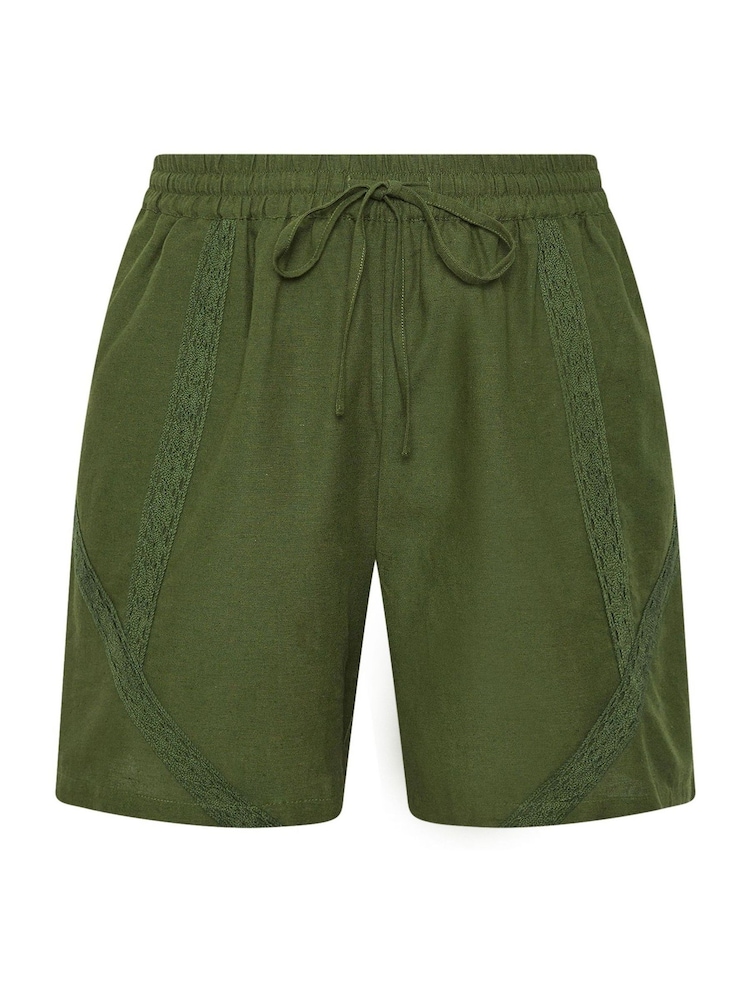 Verde - Yours Curve Crochet Drawstring Shorts - Imagen 5 de 5