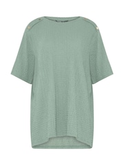 Yours Curve Green Bubble Textured Top - Image 5 of 5