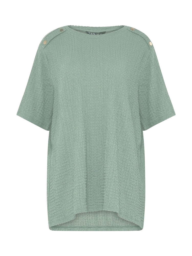 Yours Curve Green Bubble Textured Top - Image 5 of 5