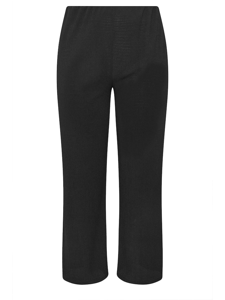 Yours Curve Black Limited Textured Trousers - Image 6 of 6