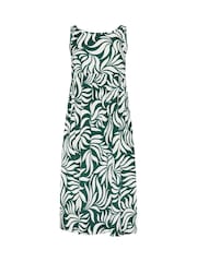 Yours Curve Green Short Sleeve Textured Smock Dress - Image 5 of 5