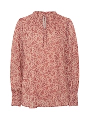 M&Co Brown Floral Tie Neck Blouse - Image 5 of 5