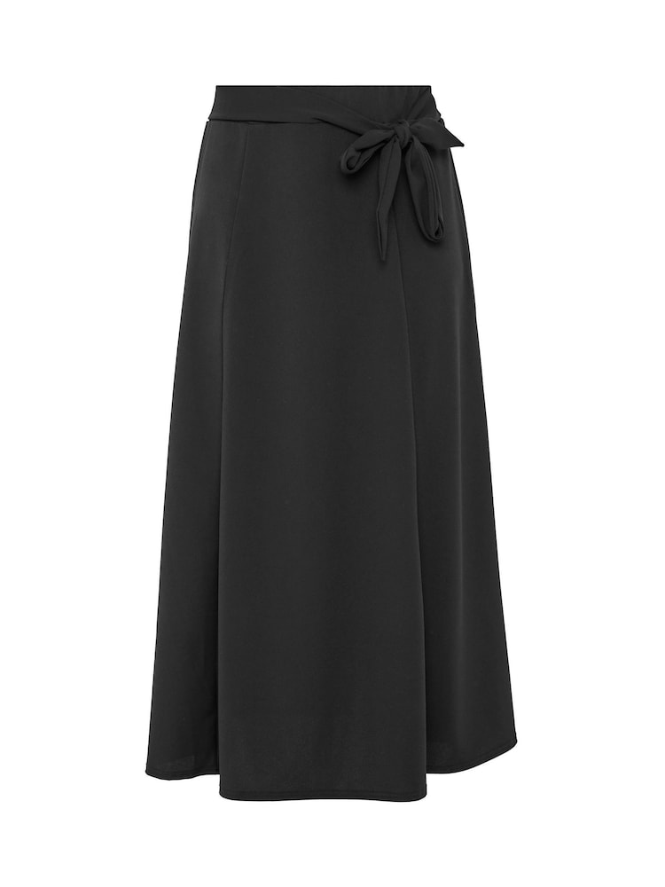 Yours Curve Black Scuba Tie Skirt - Image 6 of 6 Yours Curve Black Scuba Tie Skirt - Image 6 of 6