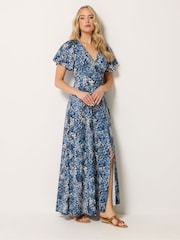 Long Tall Sally Blue Wrap Maxi Dress - Image 2 of 5