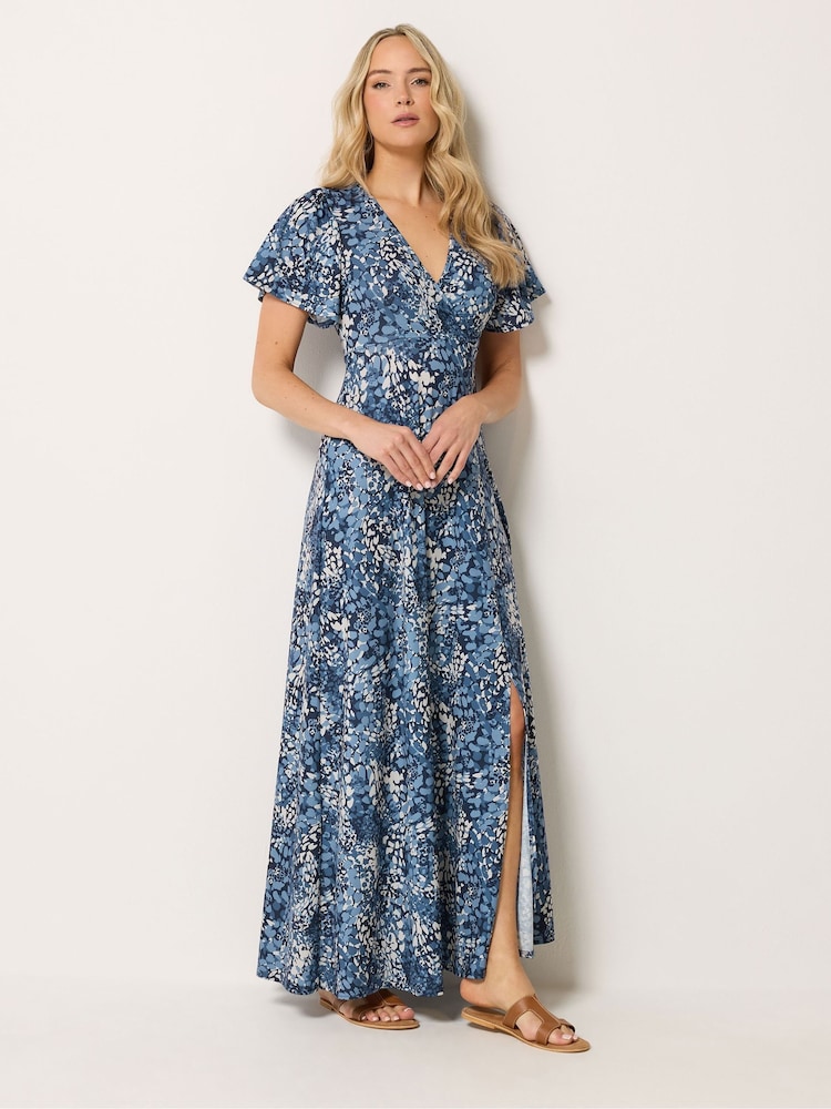Long Tall Sally Blue Wrap Maxi Dress - Image 2 of 5