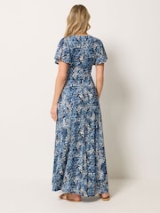 Long Tall Sally Blue Wrap Maxi Dress - Image 3 of 5