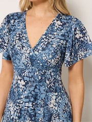 Long Tall Sally Blue Wrap Maxi Dress - Image 4 of 5