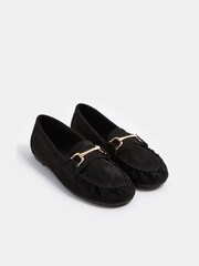 Yours Curve E Wide Fit Faux Suede Loafers - 圖片 3/5