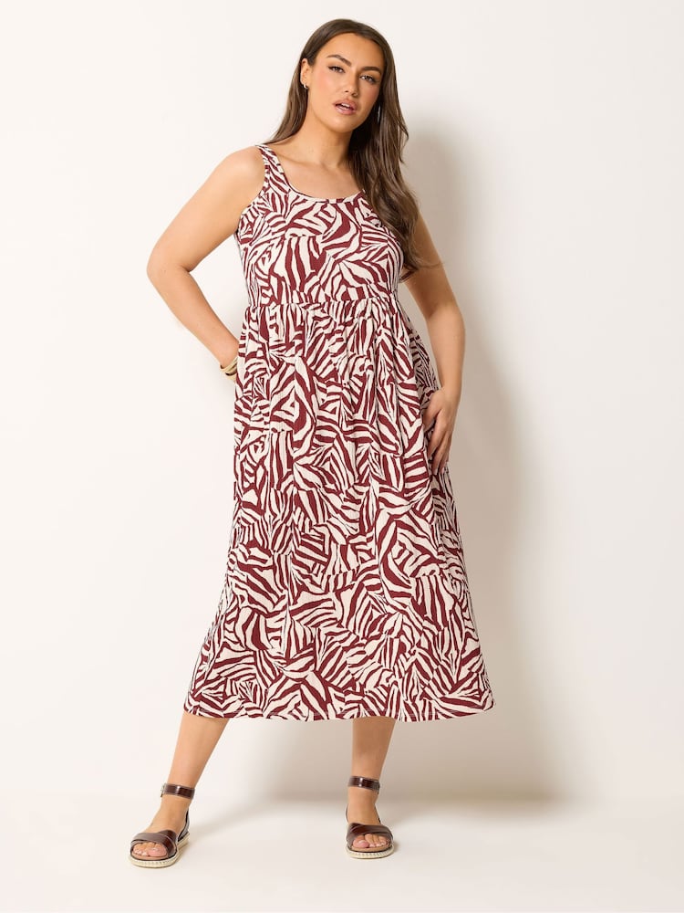 Yours Curve Orange Short Sleeve Textured Smock Dress - Image 1 of 5 Yours Curve Orange Short Sleeve Textured Smock Dress - Image 1 of 5